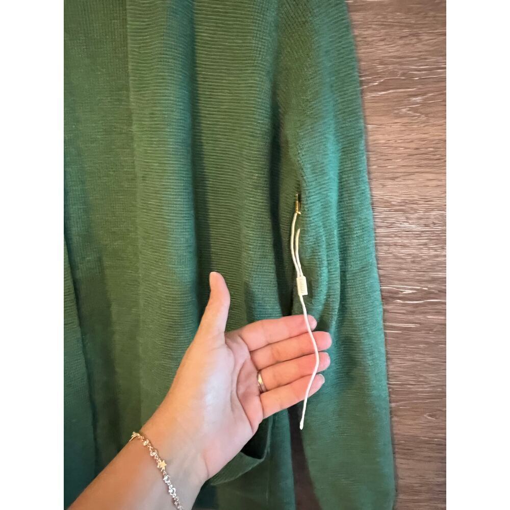 Cyrus cardigan opene pockets knit cotton sz small green career office fall - Picture 3 of 9